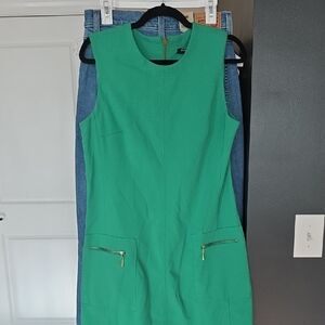Sharagano Vibrant Green Mini Dress